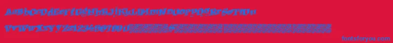 Westernracing Font – Blue Fonts on Red Background