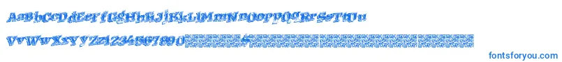 Westernracing Font – Blue Fonts on White Background