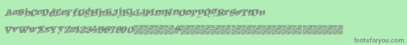 Westernracing Font – Gray Fonts on Green Background