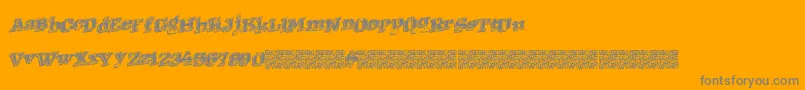 Westernracing-Schriftart – Graue Schriften auf orangefarbenem Hintergrund