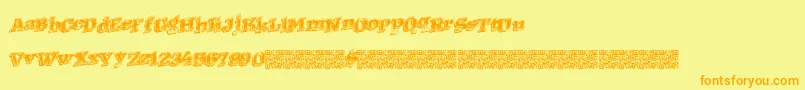 Westernracing Font – Orange Fonts on Yellow Background