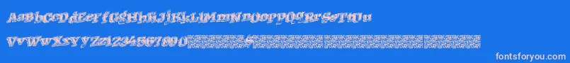 Westernracing Font – Pink Fonts on Blue Background