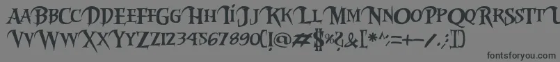 Шрифт Riky2vamp – чёрные шрифты на сером фоне