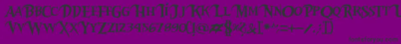 Riky2vamp-fontti – mustat fontit violetilla taustalla