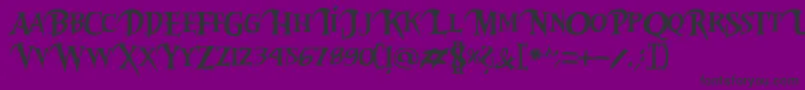 Riky2vamp-Schriftart – Schwarze Schriften auf violettem Hintergrund