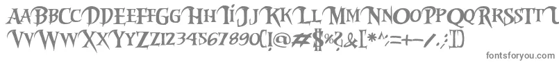 フォントRiky2vamp – 白い背景に灰色の文字
