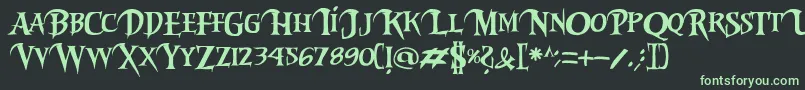 Riky2vamp Font – Green Fonts on Black Background