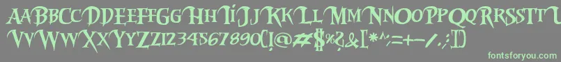 More about Riky2vamp Font Riky2vamp Font – Green Fonts on Gray Background