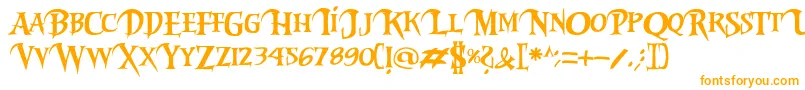 Riky2vamp-Schriftart – Orangefarbene Schriften auf weißem Hintergrund