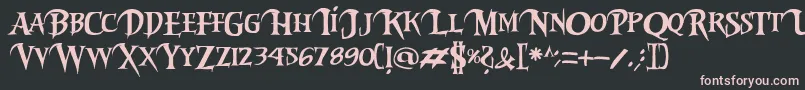 フォントRiky2vamp – 黒い背景にピンクのフォント