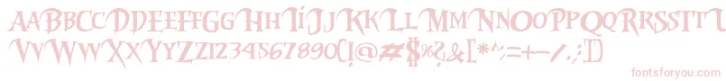 Шрифт Riky2vamp – розовые шрифты на белом фоне