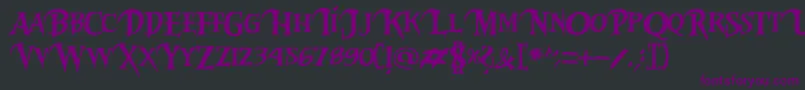 Fonte Riky2vamp – fontes roxas em um fundo preto