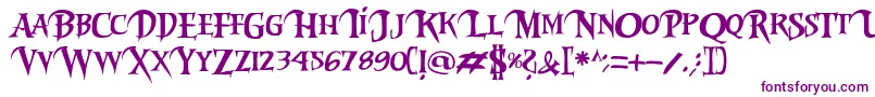 Riky2vamp-fontti – violetit fontit valkoisella taustalla