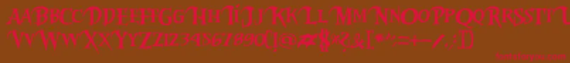 Шрифт Riky2vamp – красные шрифты на коричневом фоне