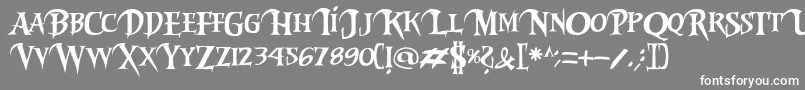 Riky2vamp-fontti – valkoiset fontit harmaalla taustalla
