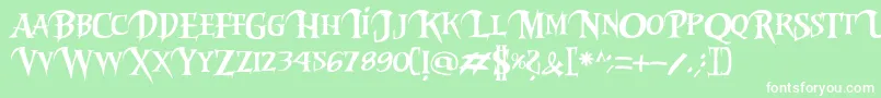 Riky2vamp Font – White Fonts on Green Background