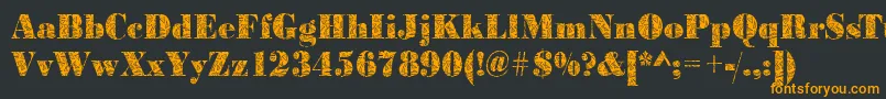 BodonibrokenglassRegular Font – Orange Fonts on Black Background