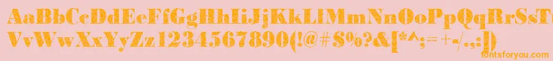 BodonibrokenglassRegular Font – Orange Fonts on Pink Background