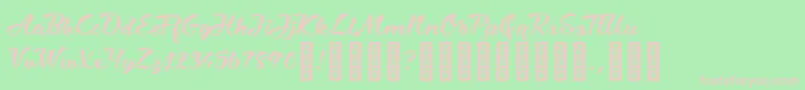 Police CiaobabyRegular – polices roses sur fond vert