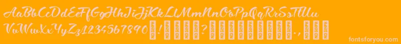 Police CiaobabyRegular – polices roses sur fond orange