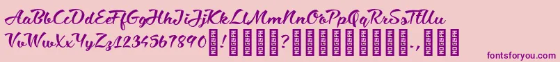 En savoir plus sur la police CiaobabyRegular Police CiaobabyRegular – polices violettes sur fond rose