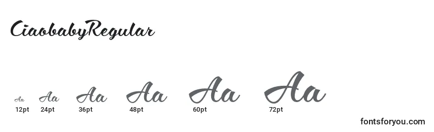 Größen der Schriftart CiaobabyRegular