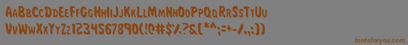 MissAmandaJonesCond Font – Brown Fonts on Gray Background