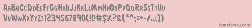 フォントMissAmandaJonesCond – ピンクの背景に灰色の文字