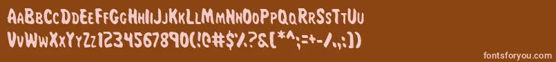 MissAmandaJonesCond Font – Pink Fonts on Brown Background