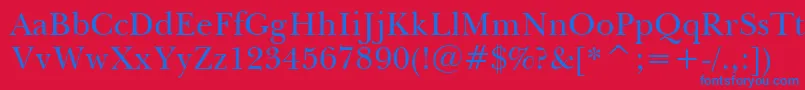 Tt0031c Font – Blue Fonts on Red Background