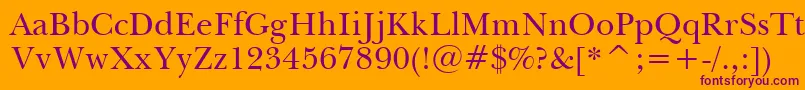 Tt0031c Font – Purple Fonts on Orange Background