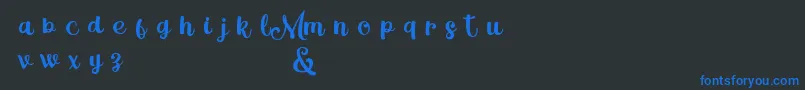 MagleScriptDemo Font – Blue Fonts on Black Background