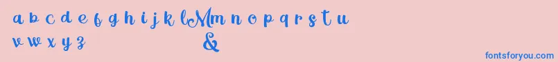 MagleScriptDemo Font – Blue Fonts on Pink Background