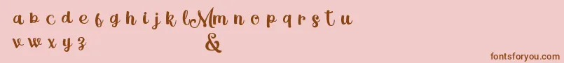 MagleScriptDemo Font – Brown Fonts on Pink Background