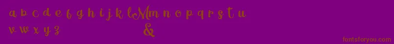 MagleScriptDemo Font – Brown Fonts on Purple Background