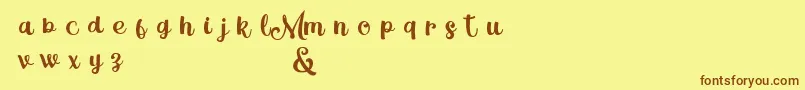 MagleScriptDemo Font – Brown Fonts on Yellow Background