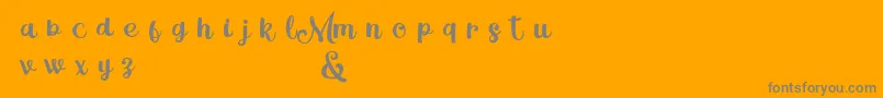 MagleScriptDemo Font – Gray Fonts on Orange Background