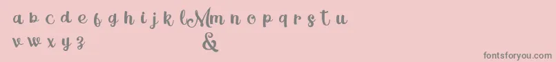 MagleScriptDemo Font – Gray Fonts on Pink Background