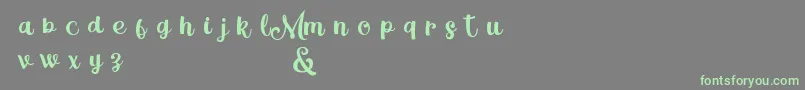 MagleScriptDemo Font – Green Fonts on Gray Background