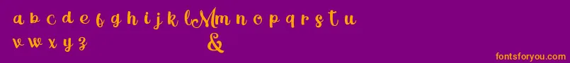 MagleScriptDemo Font – Orange Fonts on Purple Background