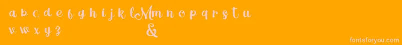 MagleScriptDemo Font – Pink Fonts on Orange Background