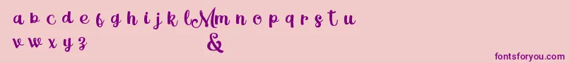 MagleScriptDemo Font – Purple Fonts on Pink Background