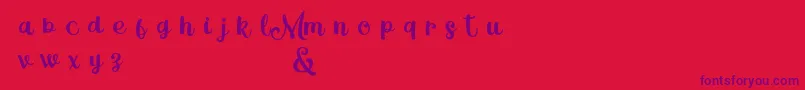 MagleScriptDemo Font – Purple Fonts on Red Background
