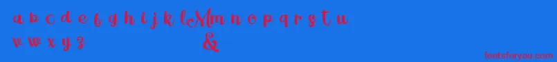 MagleScriptDemo Font – Red Fonts on Blue Background