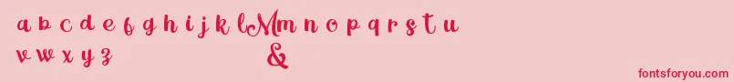 MagleScriptDemo Font – Red Fonts on Pink Background