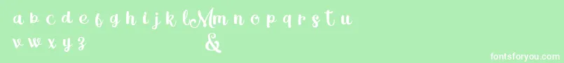 MagleScriptDemo Font – White Fonts on Green Background