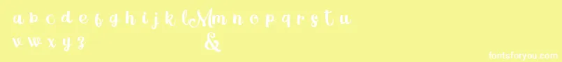 MagleScriptDemo Font – White Fonts on Yellow Background