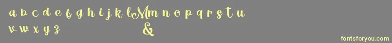 MagleScriptDemo Font – Yellow Fonts on Gray Background