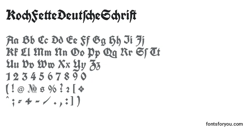 Fuente KochFetteDeutscheSchrift - alfabeto, números, caracteres especiales