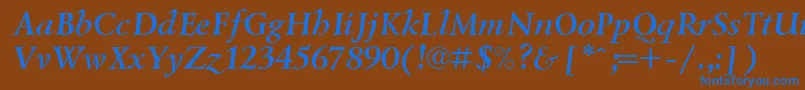 Lzr4 Font – Blue Fonts on Brown Background